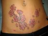 cherry blossom stomach tattoo